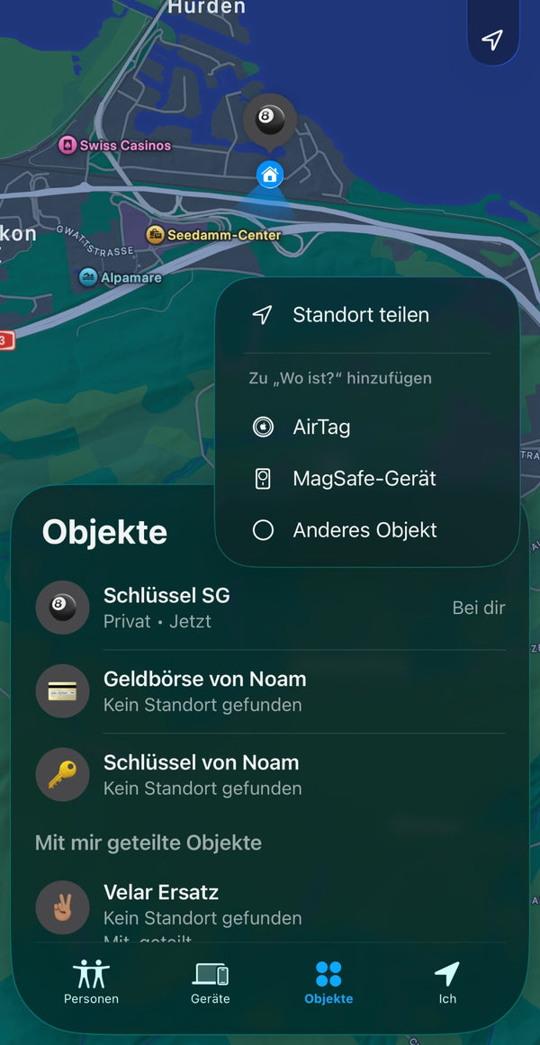 «Anderes Objekt» wählen
