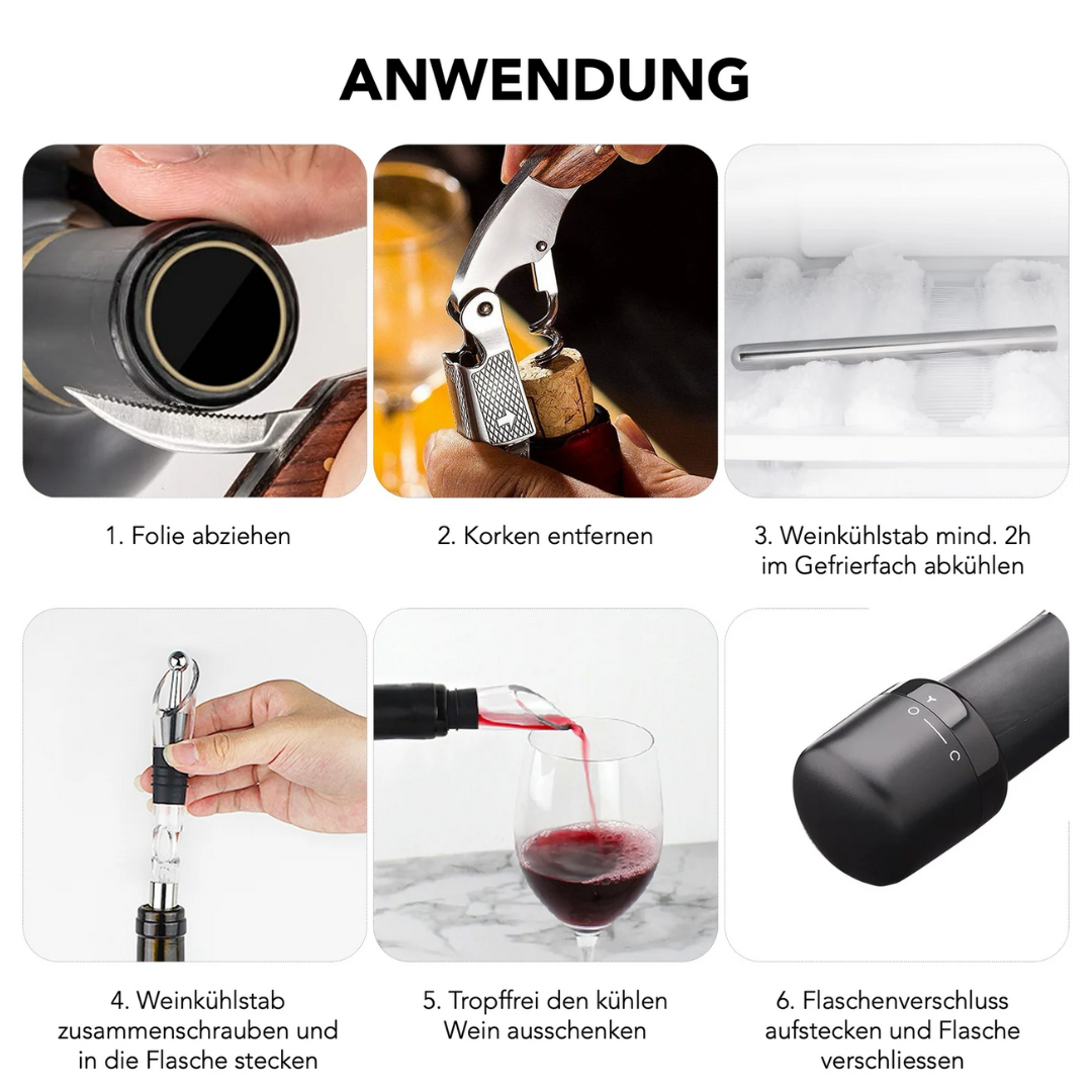 VinoFreeze - Premium Weinkühler Set